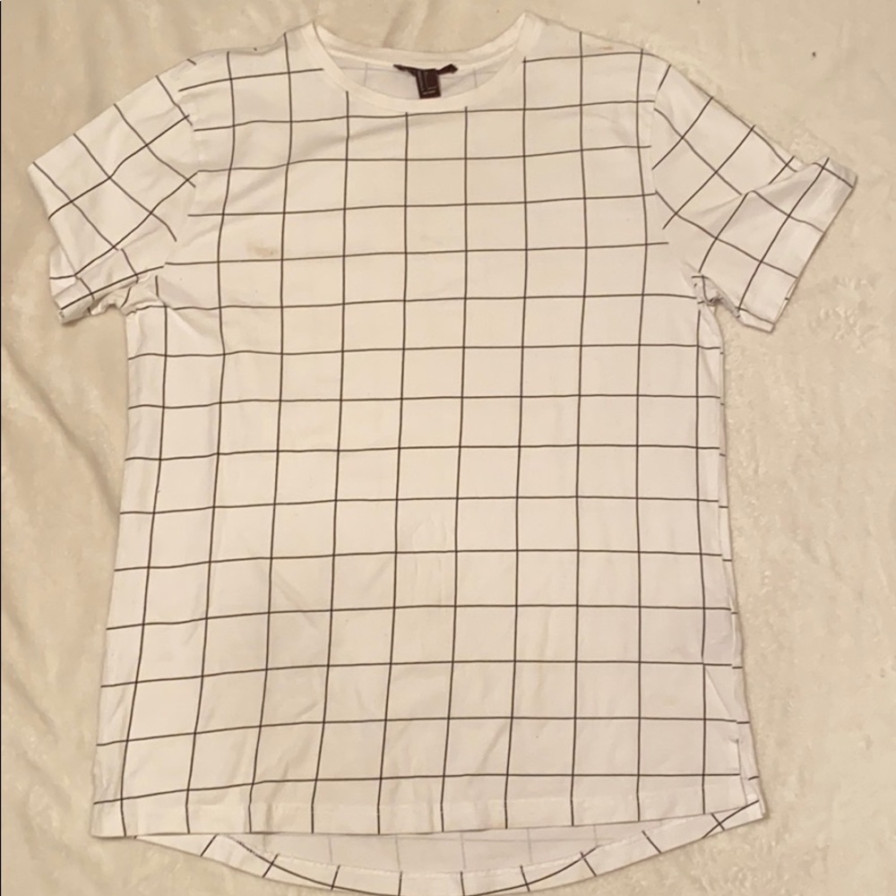 2/Men white with black stripes tee